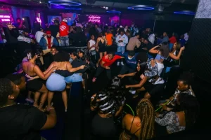 SDSU Homecoming Afterparty 2022 — late-night crowd at K.I.S.S. Social Collective event